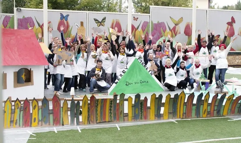 Картон — мастер-классы на корпоративе Леруа Мерлен.